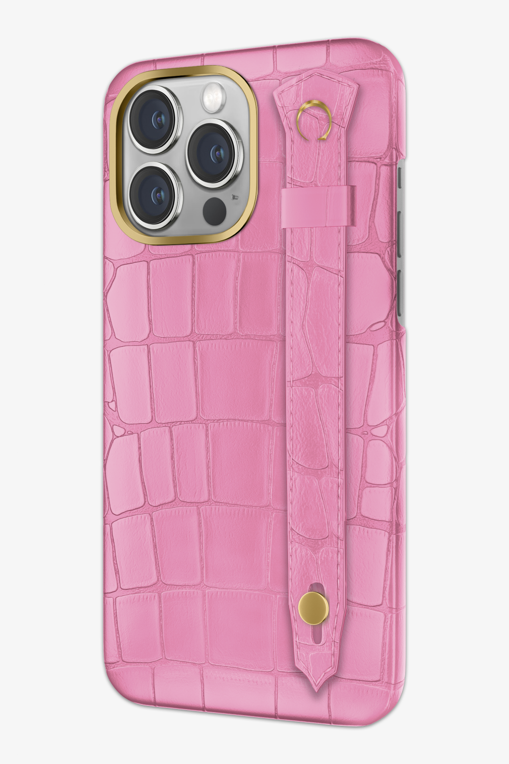 Pink Tendre Alligator Strap Case for iPhone 16 Series - Pink Tendre Alligator Strap Case for iPhone 16 Series - zollofrance