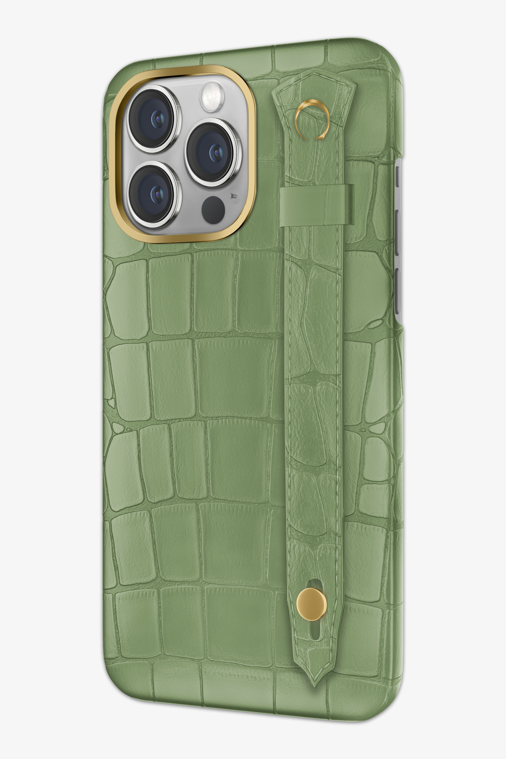 Vert Citron Alligator Strap Case for iPhone 15 Series - Vert Citron Alligator Strap Case for iPhone 15 Series - zollofrance