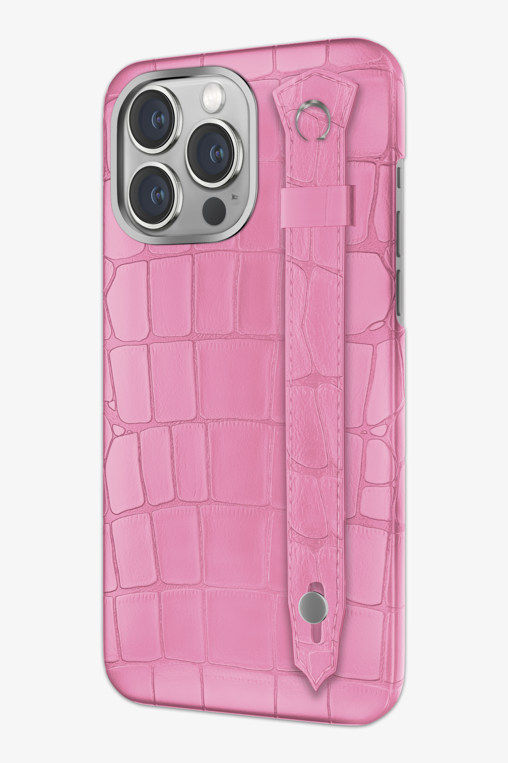 Pink Tendre Alligator Strap Case for iPhone 16 Series - Pink Tendre Alligator Strap Case for iPhone 16 Series - zollofrance