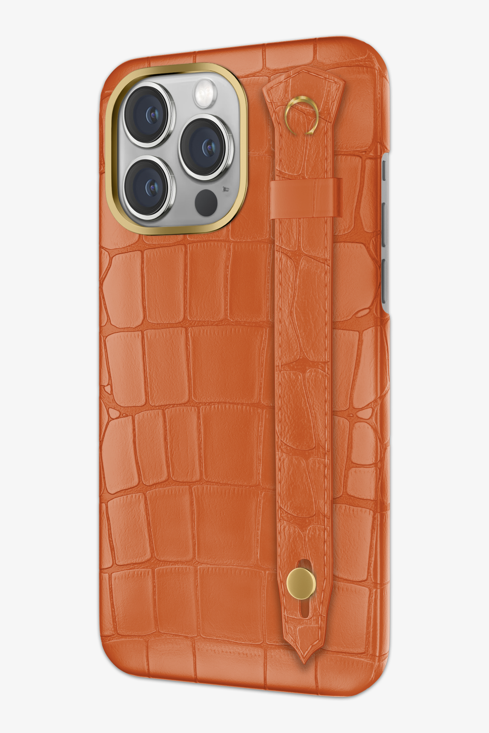 Orange Alligator Strap Case for iPhone 16 Series - Orange Alligator Strap Case for iPhone 16 Series - zollofrance