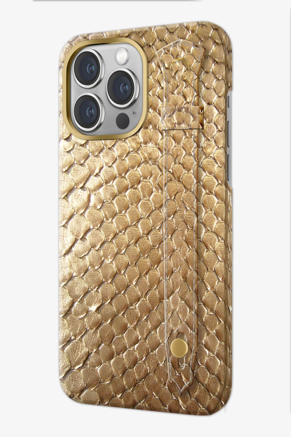 Gold Python Strap Case for iPhone 14 Series - Gold Python Strap Case for iPhone 14 Series - zollofrance