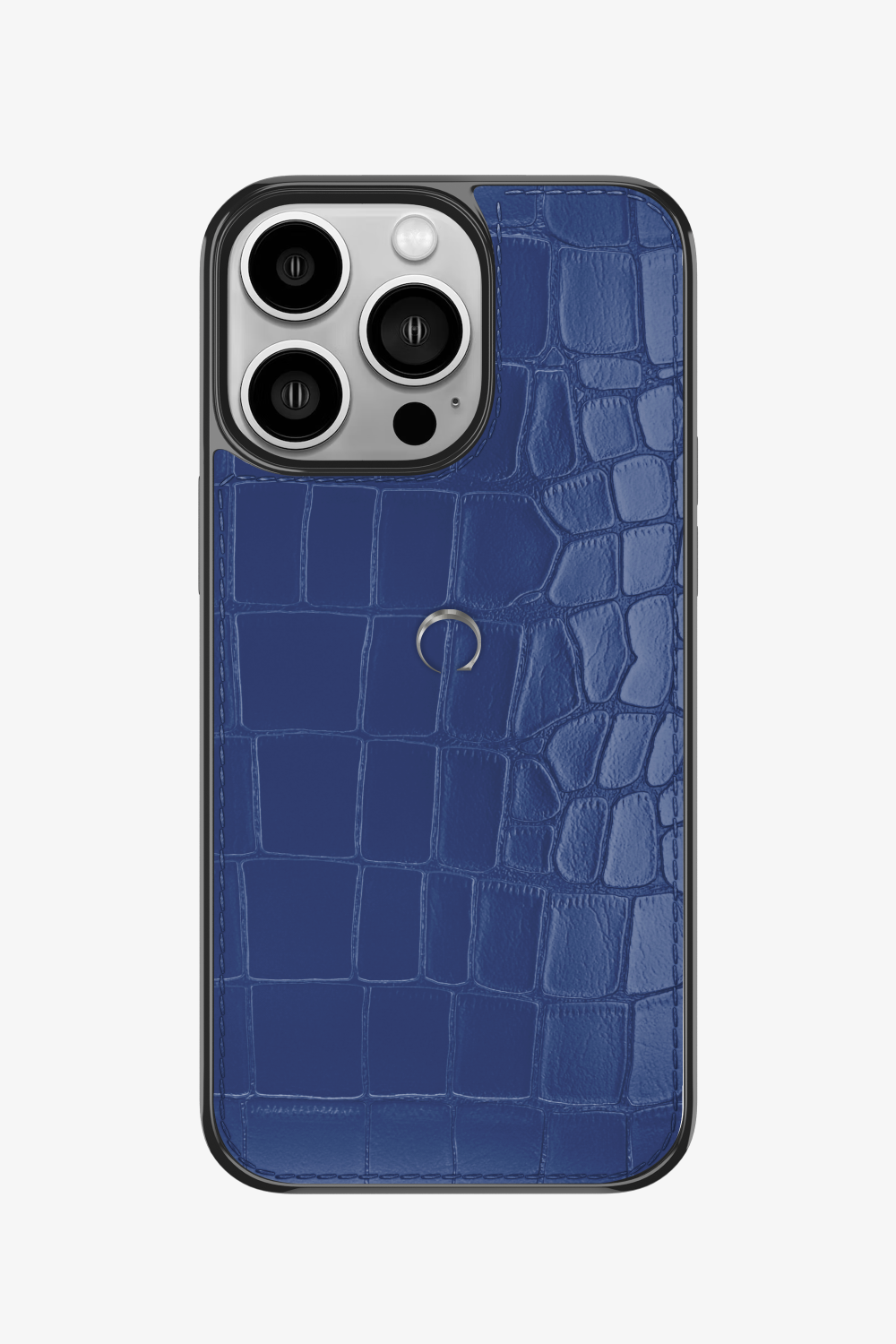 Alligator Sports Case for iPhone 16 Pro - Stainless Steel / Navy Blue - zollofrance