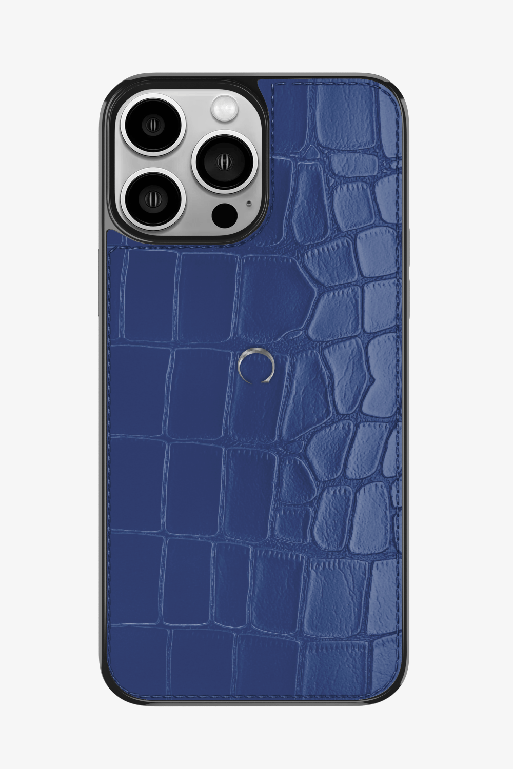 Alligator Sports Case for iPhone 16 Pro Max - Stainless Steel / Navy Blue - zollofrance