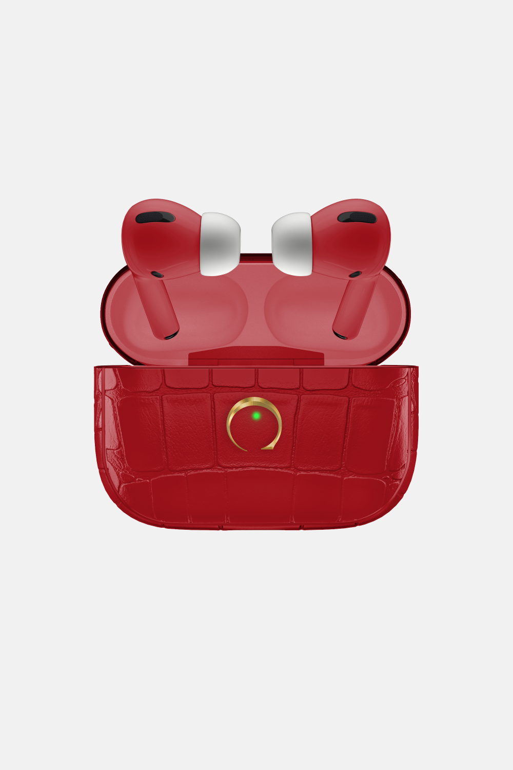 Alligator Airpods Pro 2nd Generation - Gold / Red - zollofrance