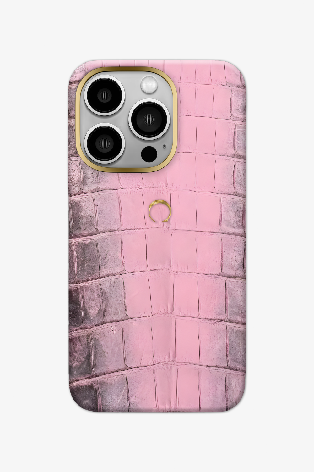 Blush Pink Himalayan Alligator Case for iPhone 16 Pro - Gold / Blush Pink - zollofrance