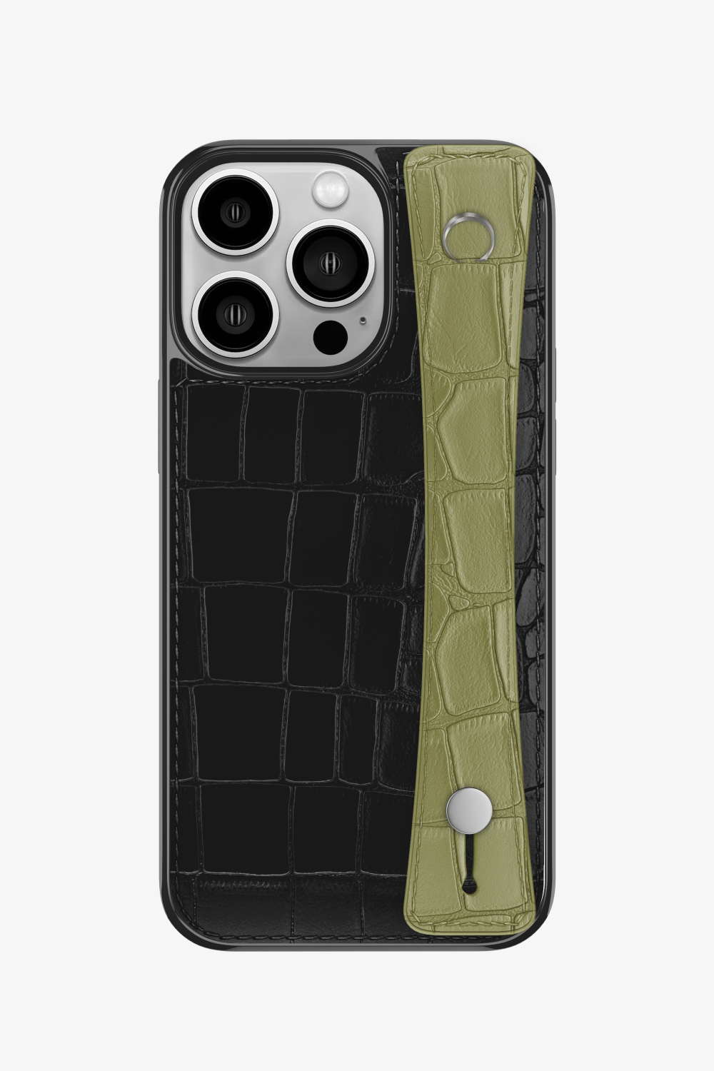 Alligator Sports Strap Case for iPhone 16 Pro - Black / Khaki - zollofrance