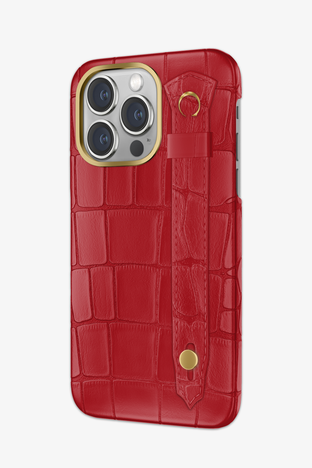 Red Alligator Strap Case for iPhone 15 Series - Red Alligator Strap Case for iPhone 15 Series - zollofrance