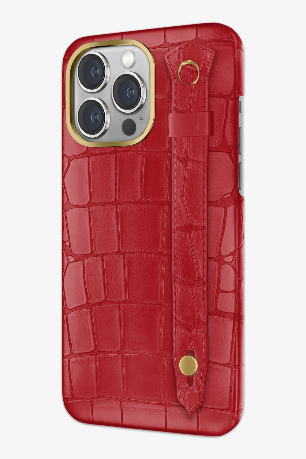 Red Alligator Strap Case for iPhone 15 Series - Red Alligator Strap Case for iPhone 15 Series - zollofrance