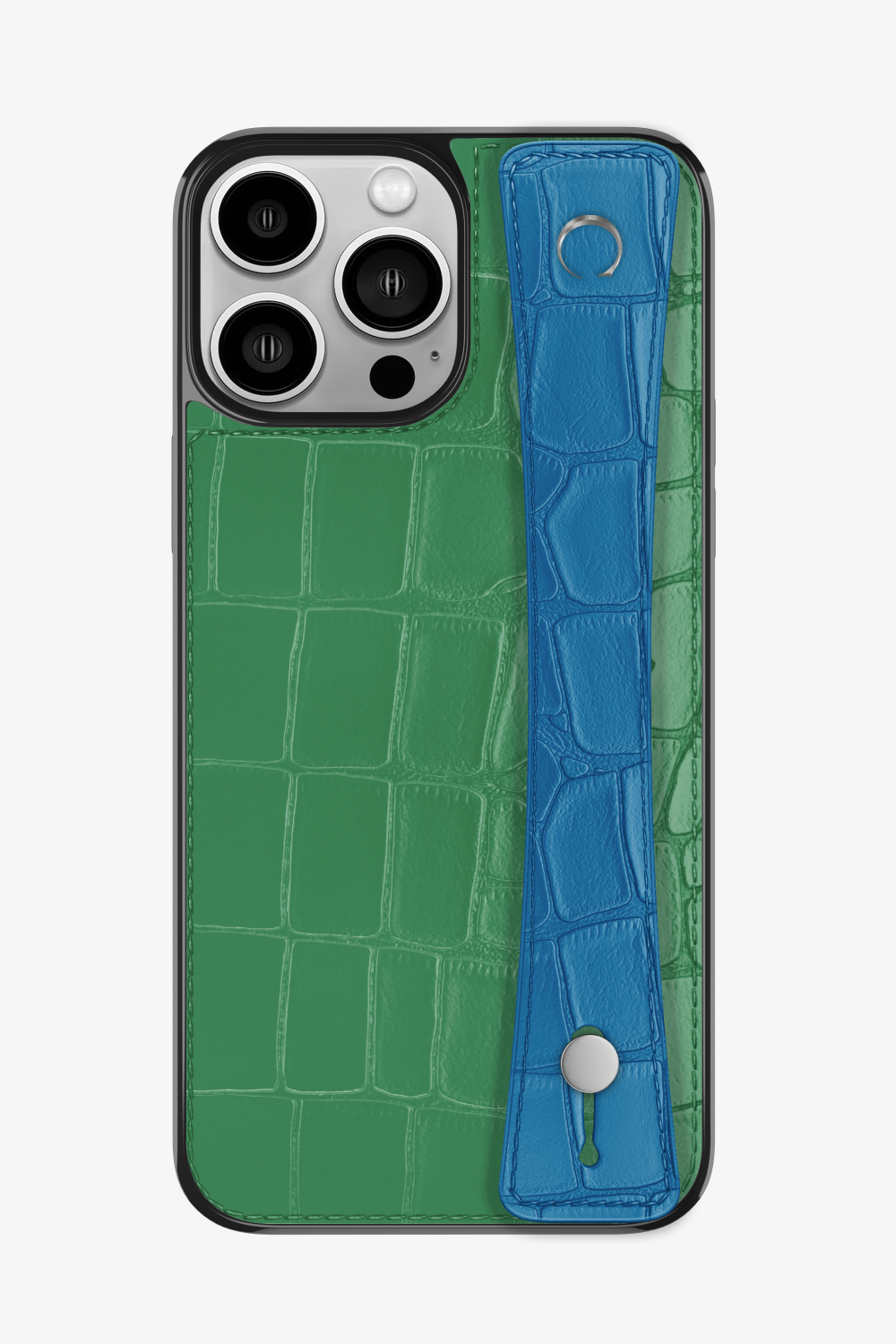 Alligator Sports Strap Case for iPhone 16 Pro Max - Green Emerald / Blue Lagoon - zollofrance