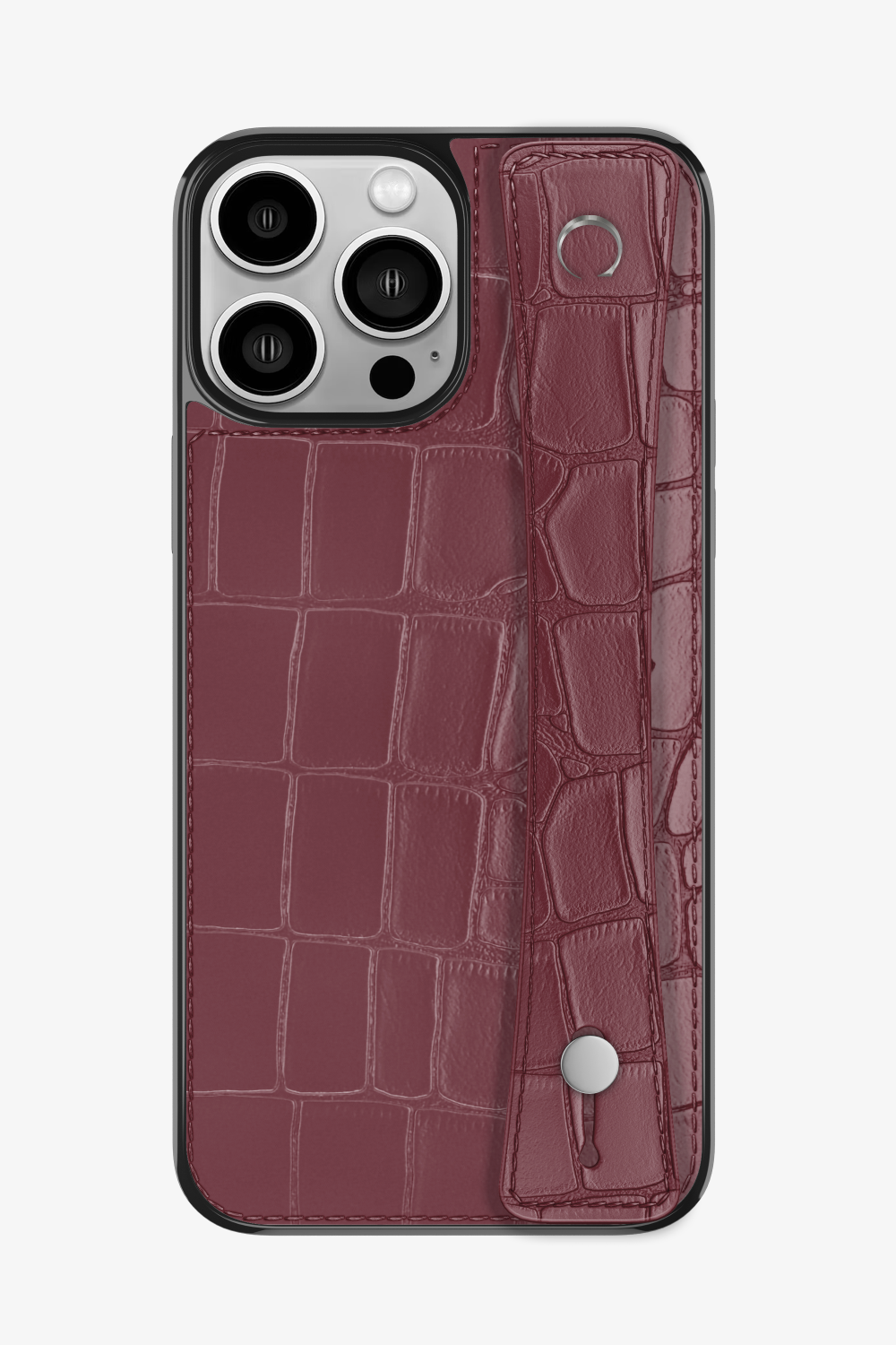 Alligator Sports Strap Case for iPhone 16 Pro Max - Burgundy / Burgundy - zollofrance