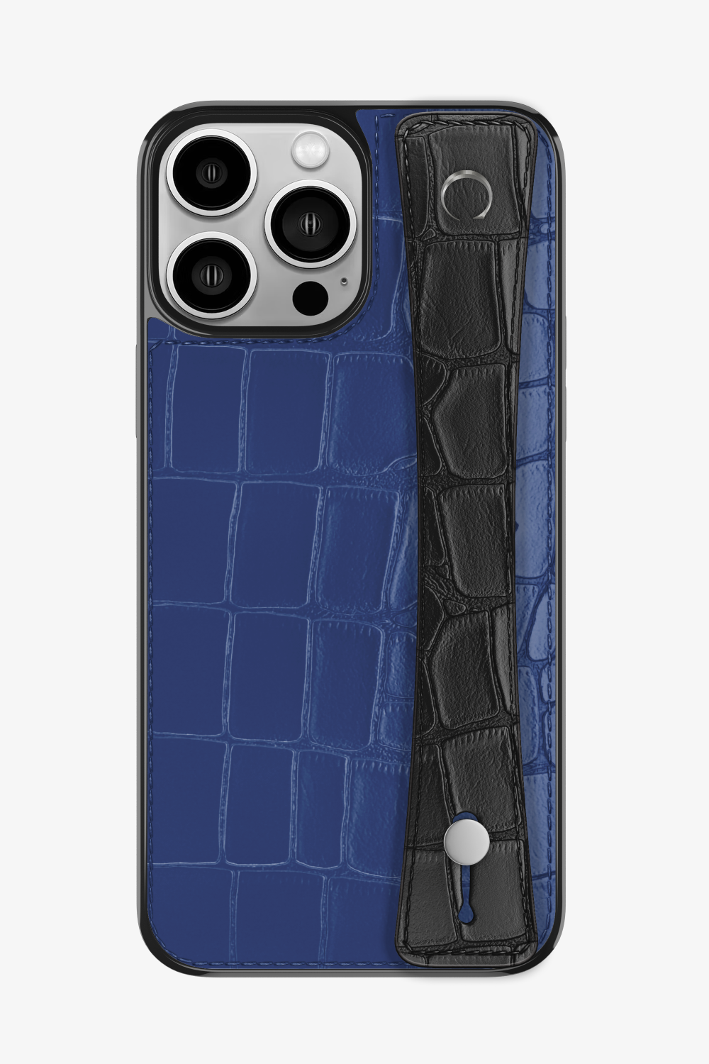 Alligator Sports Strap Case for iPhone 16 Pro Max - Navy Blue / Black - zollofrance