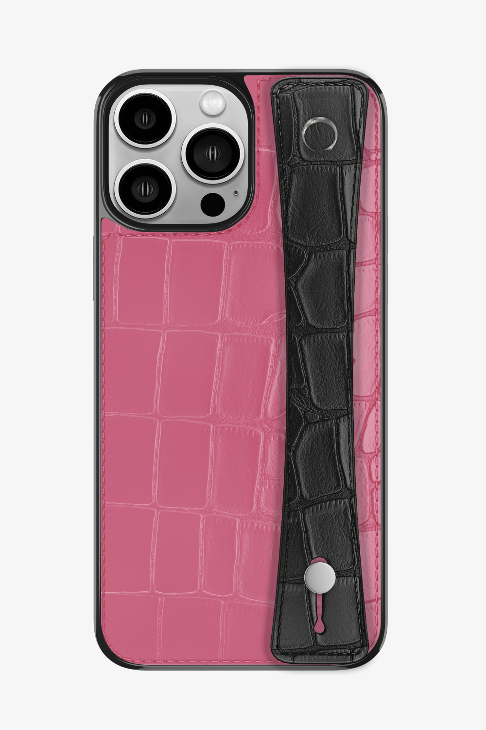 Alligator Sports Strap Case for iPhone 16 Pro Max - Pink / Black - zollofrance