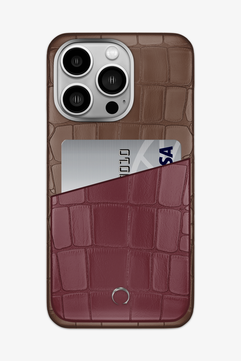 Alligator Pocket Case for iPhone 16 Pro Max - Cocoa / Burgundy - zollofrance