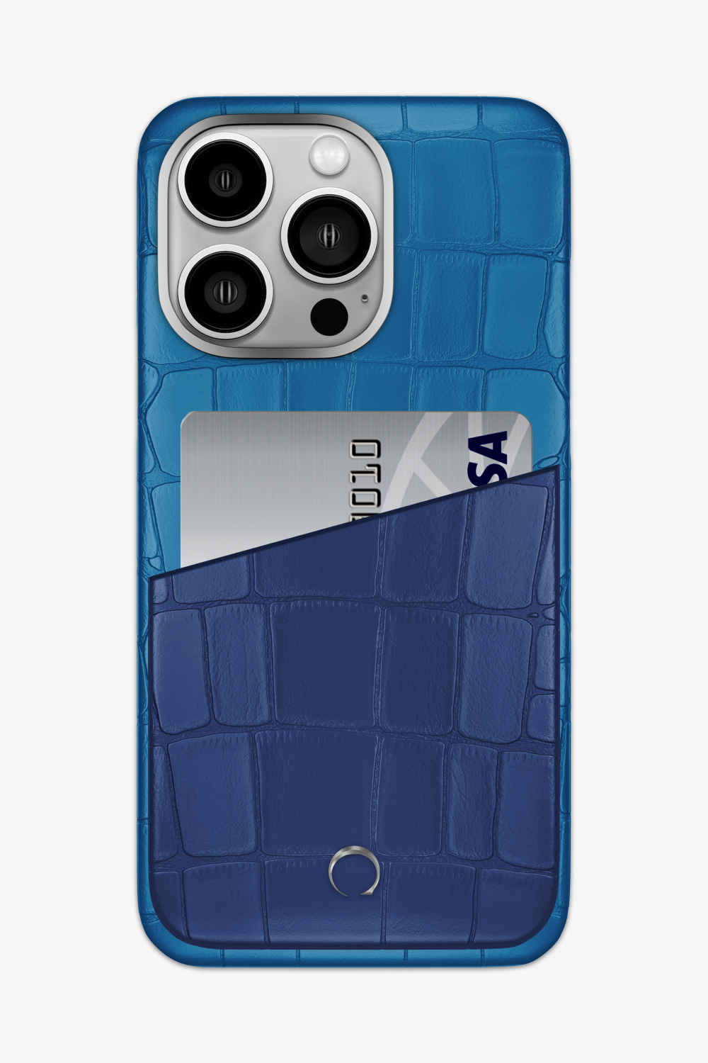 Alligator Pocket Case for iPhone 16 Pro Max - Blue Lagoon / Navy Blue - zollofrance