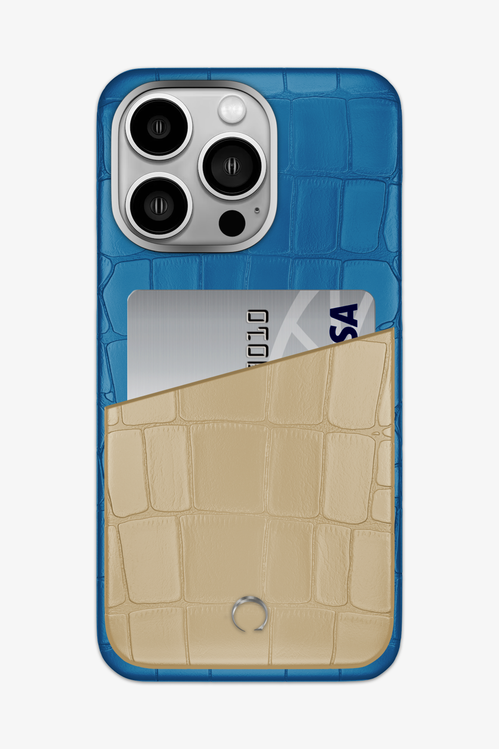 Alligator Pocket Case for iPhone 16 Pro Max - Blue Lagoon / Vanilla - zollofrance