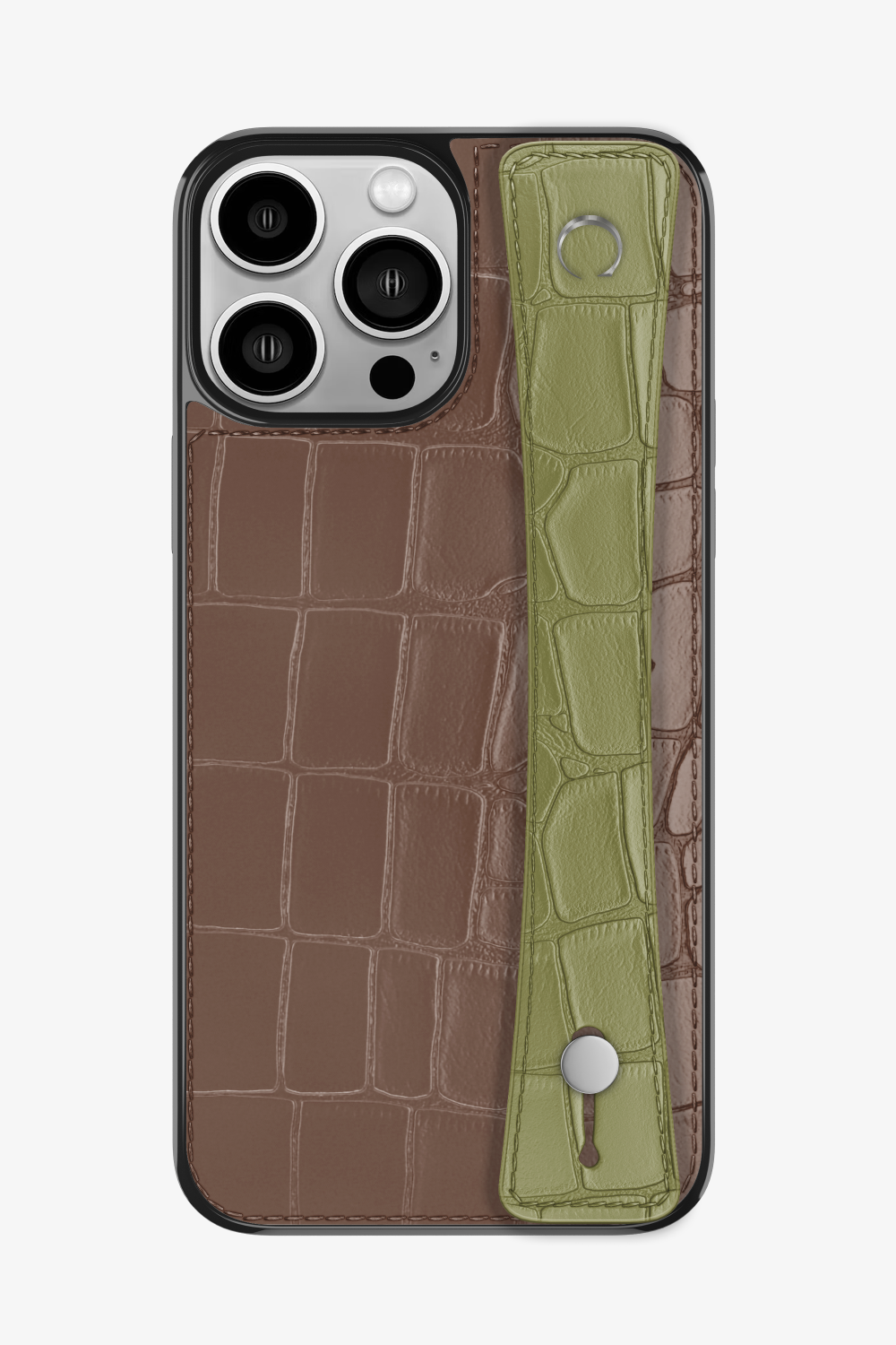 Alligator Sports Strap Case for iPhone 16 Pro Max - Cocoa / Khaki - zollofrance