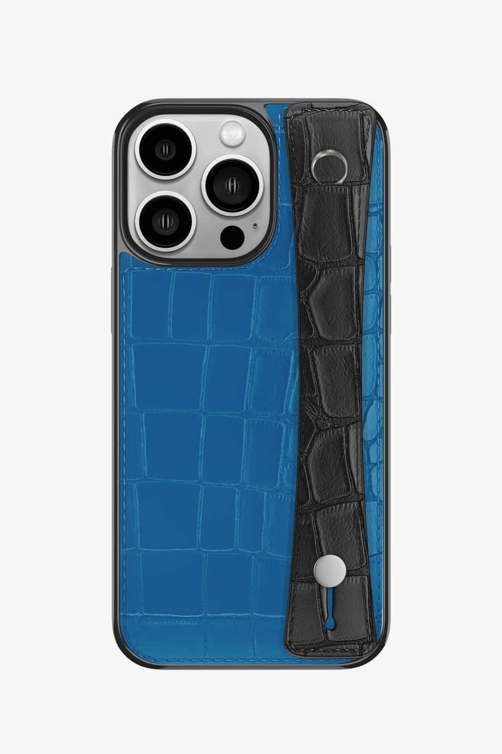 Alligator Sports Strap Case for iPhone 16 Pro - Blue Lagoon / Black - zollofrance