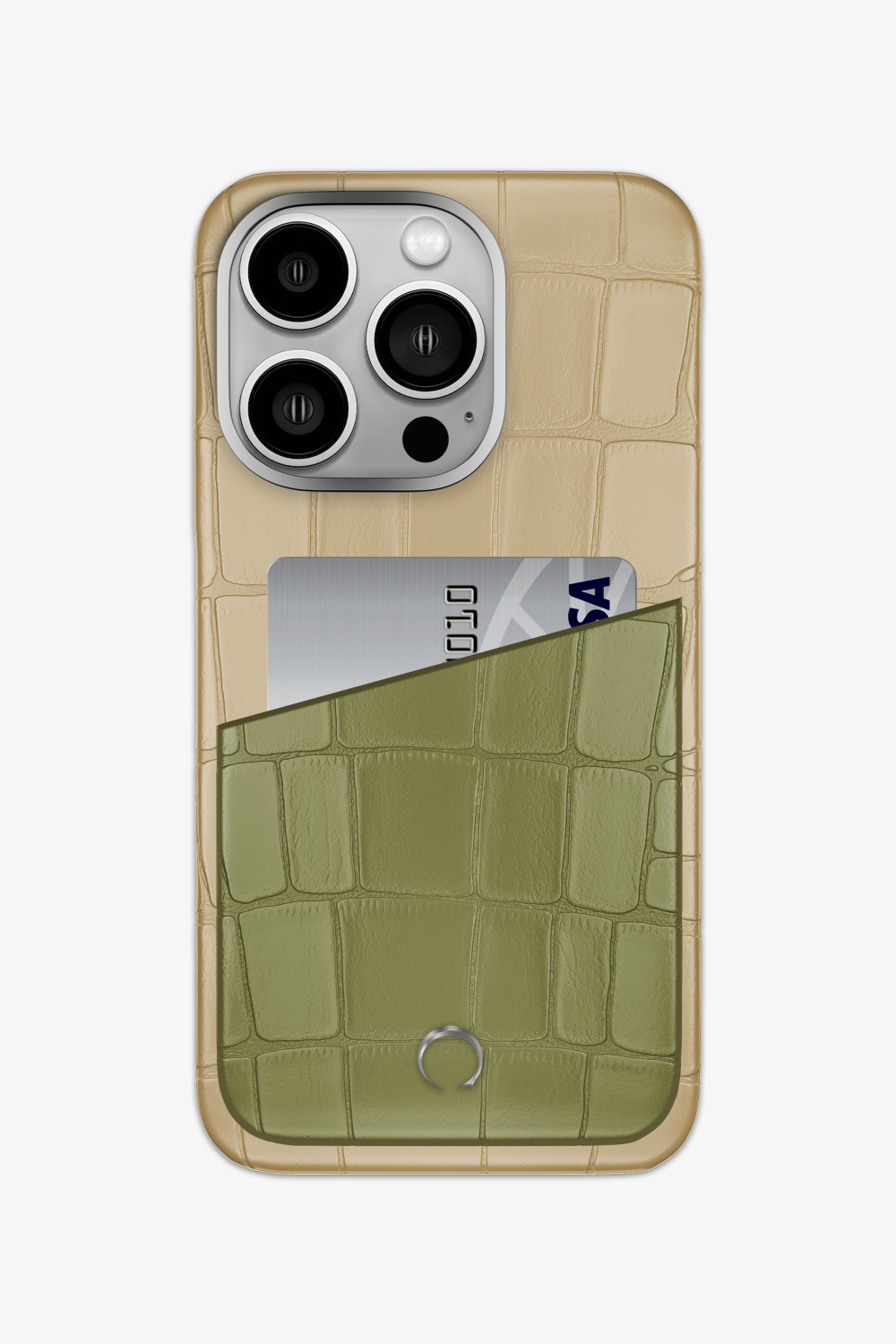 Alligator Pocket Case for iPhone 16 Pro - Vanilla / Khaki - zollofrance