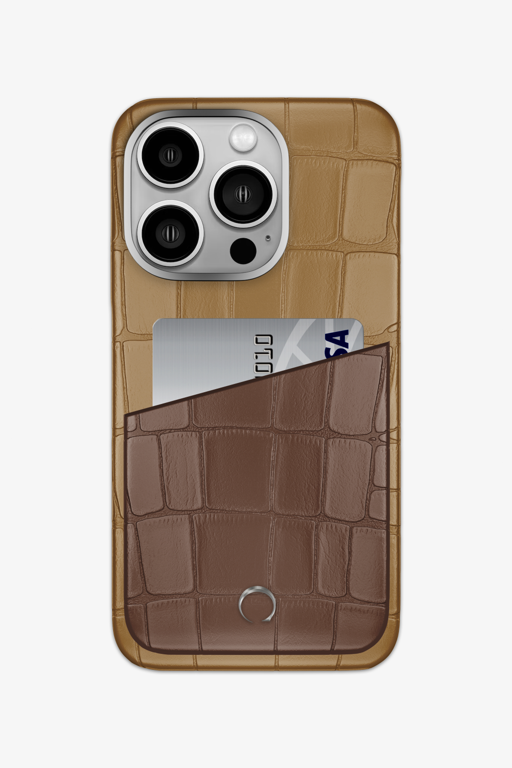 Alligator Pocket Case for iPhone 16 Pro - Latte / Cocoa - zollofrance