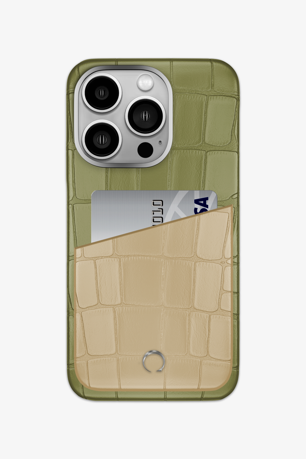 Alligator Pocket Case for iPhone 16 Pro - Khaki / Vanilla - zollofrance