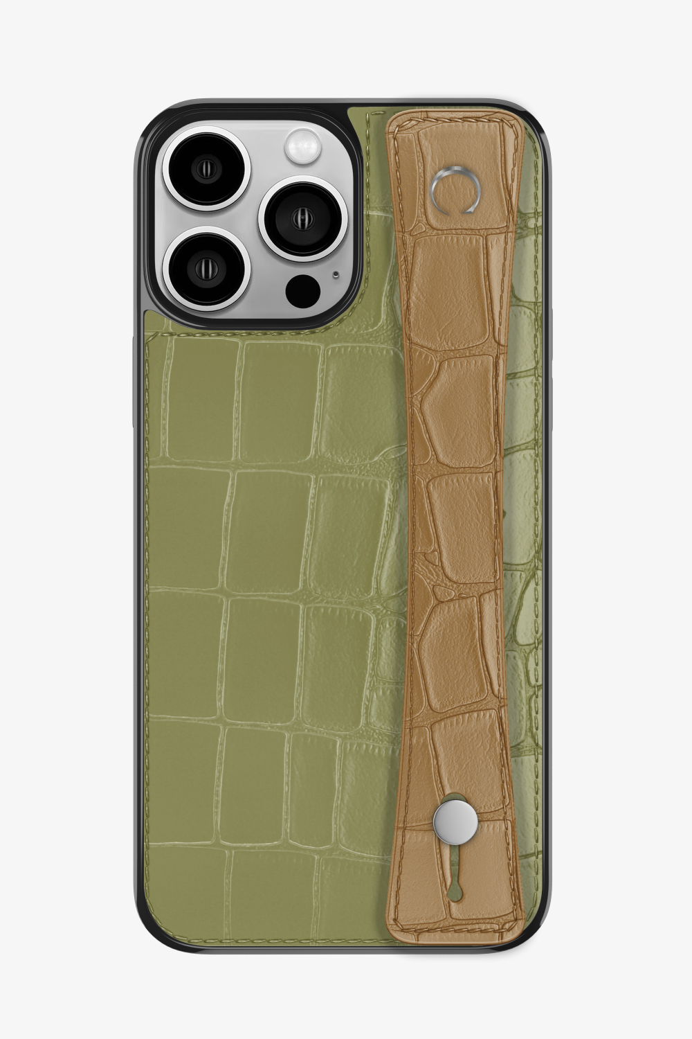 Alligator Sports Strap Case for iPhone 16 Pro Max - Khaki / Latte - zollofrance