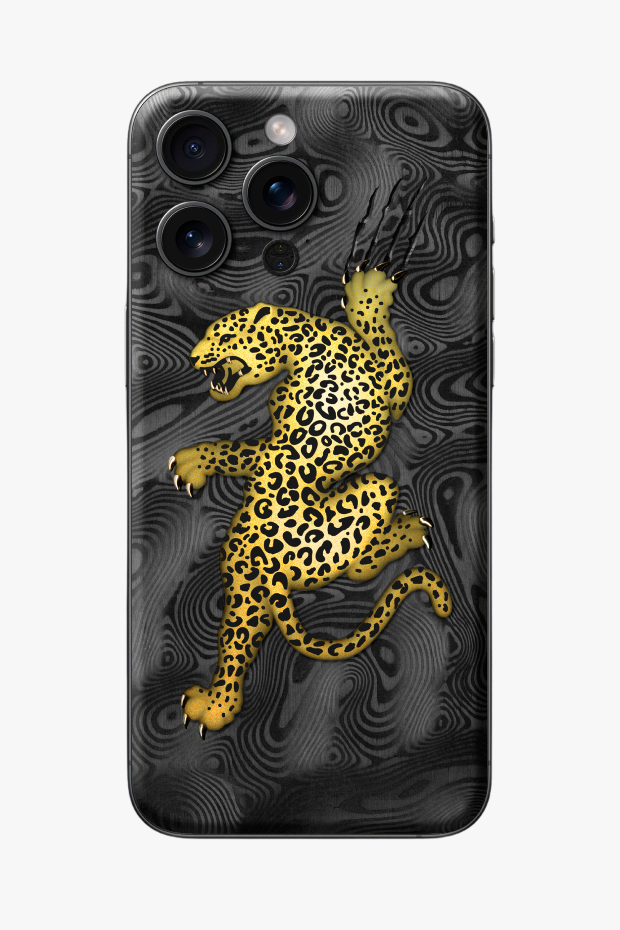 Black Carbon Fiber 3D Leopard iPhone 16 Pro Max - Black Carbon Fiber 3D Leopard iPhone 16 Pro Max - zollofrance