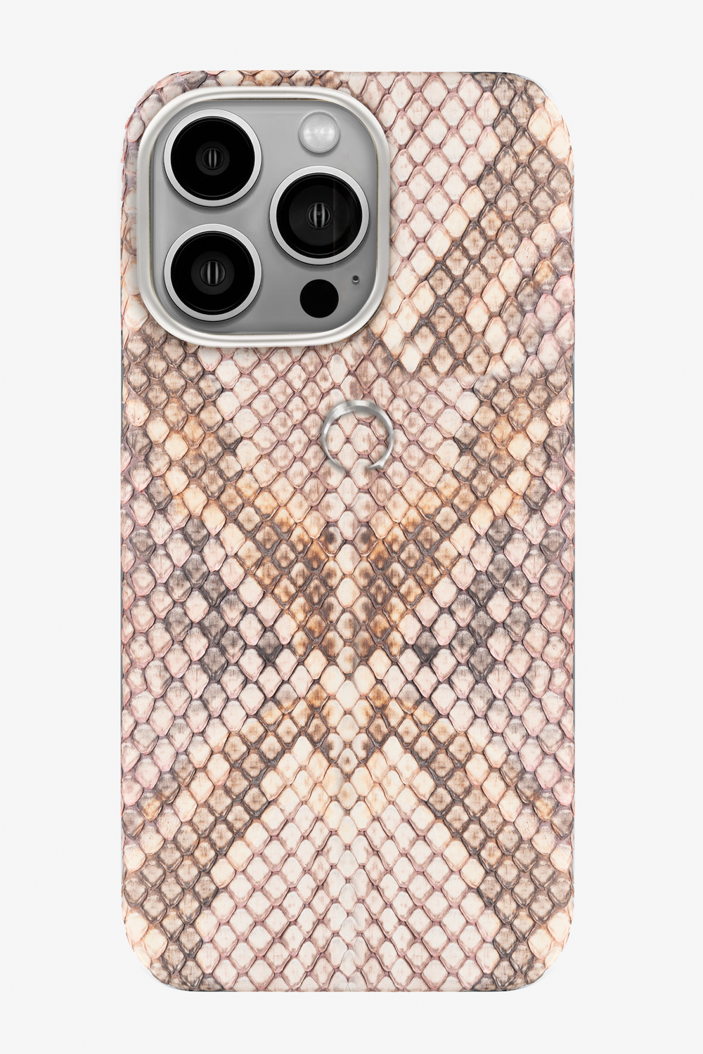 Pink Matte Python Case for iPhone 15 Series - 15 Pro Max / Stainless Steel - zollofrance