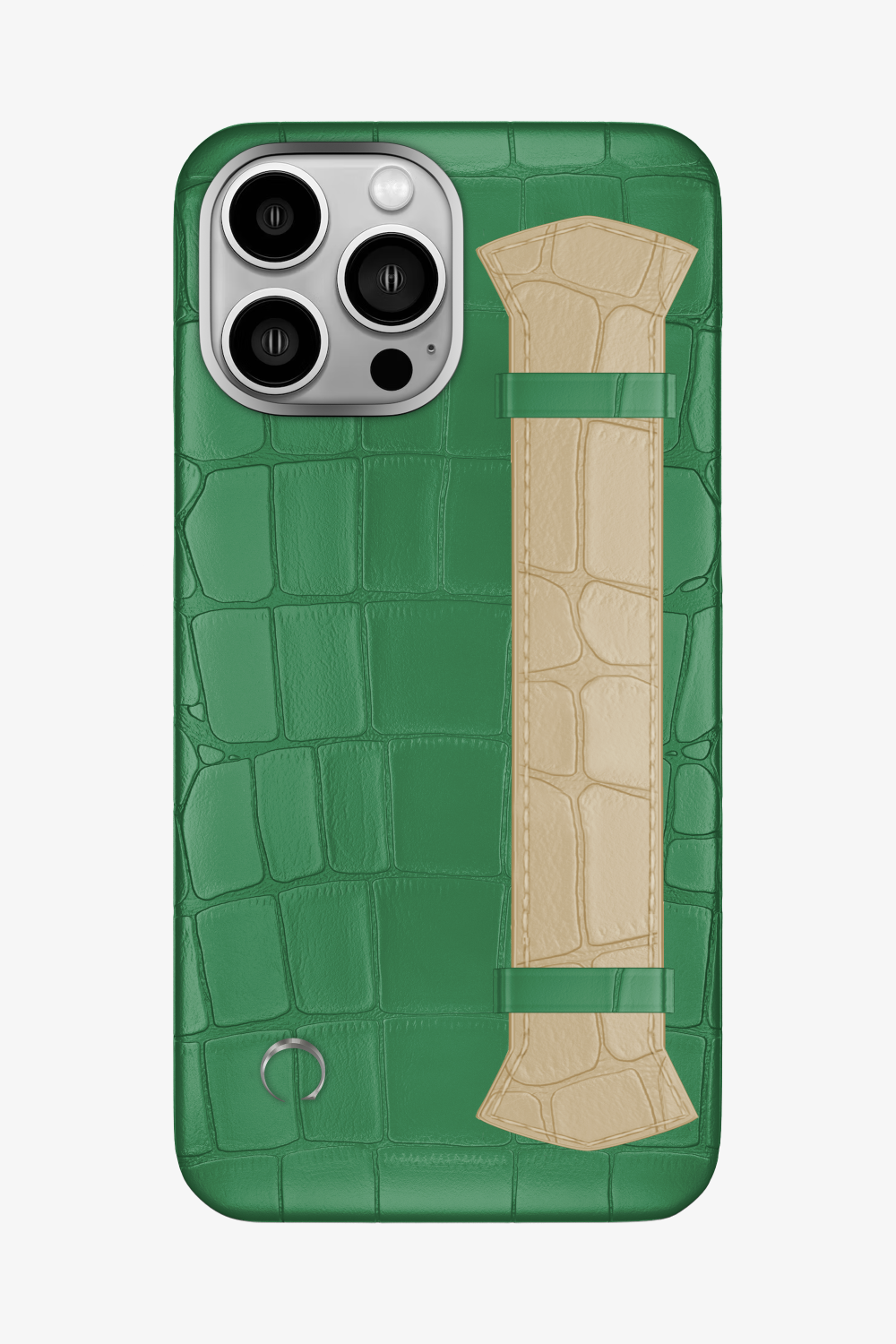 Majestic Alligator Strap Case for iPhone 16 Pro Max - Green Emerald / Vanilla - zollofrance