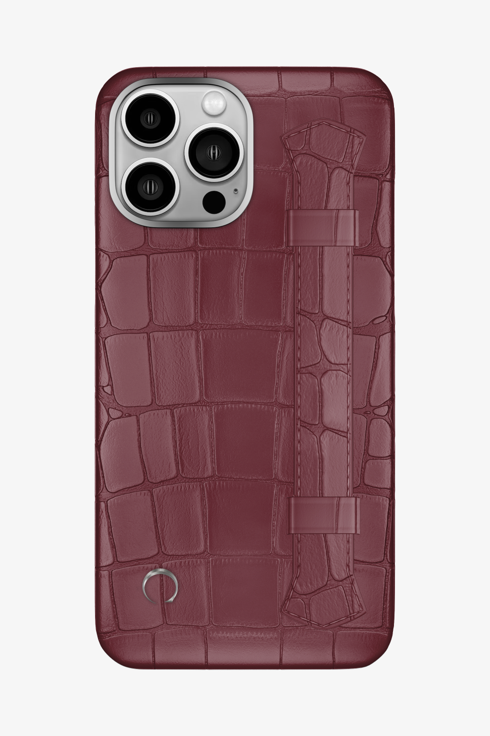 Double Headed Alligator Strap Case for iPhone 16 Pro Max - Burgundy / Burgundy - zollofrance