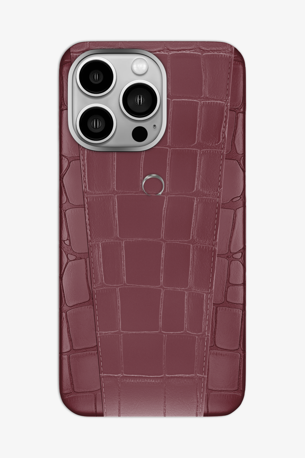 Two-tone Alligator Case for iPhone 16 Pro Max - Burgundy / Burgundy - zollofrance