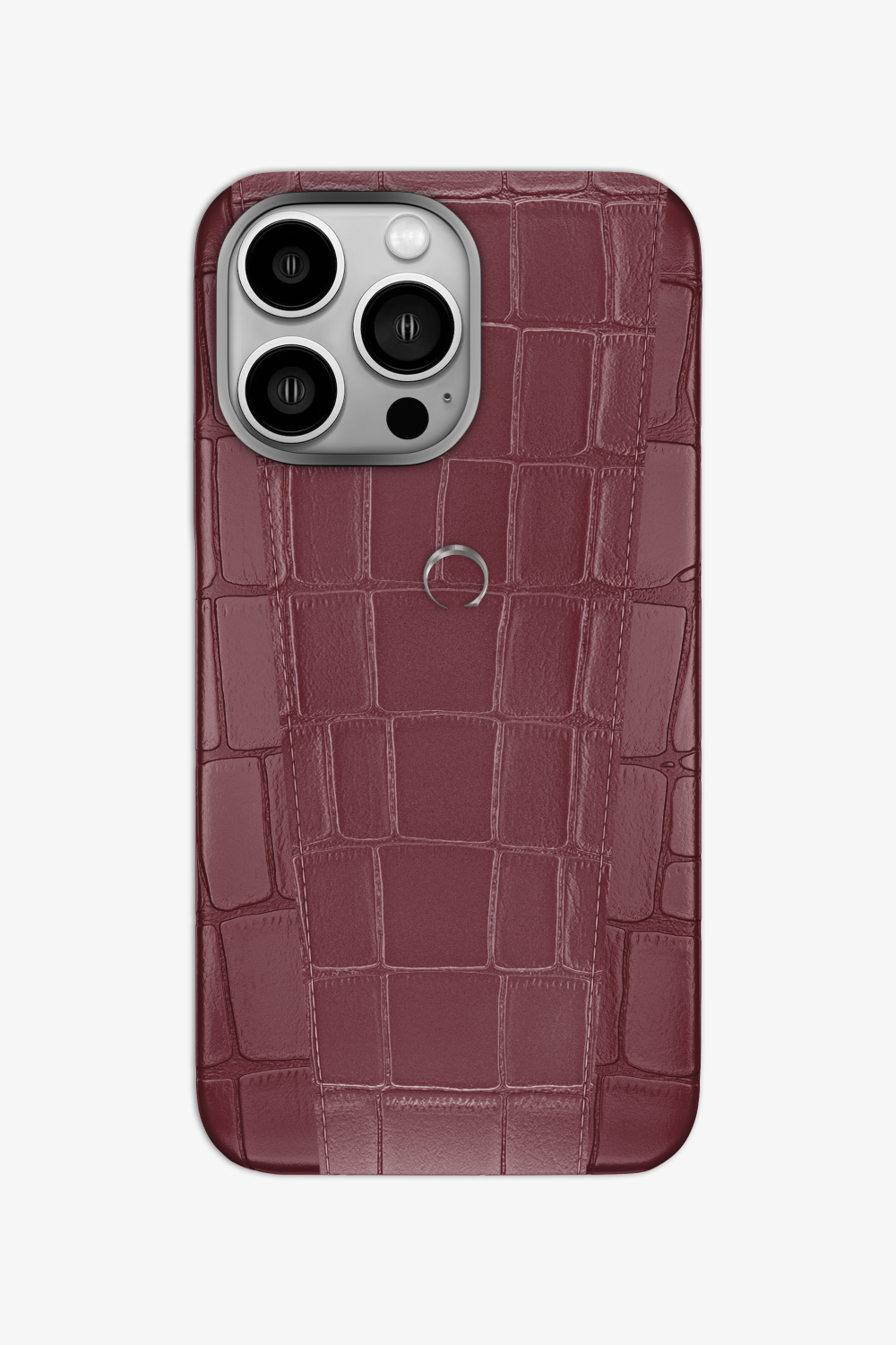 Two-tone Alligator Case for iPhone 16 Pro - Burgundy / Burgundy - zollofrance