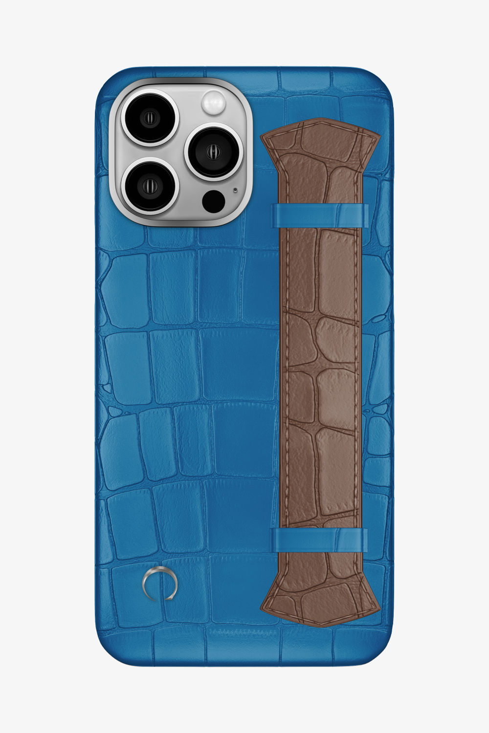 Majestic Alligator Strap Case for iPhone 16 Pro Max - Blue Lagoon / Cocoa - zollofrance