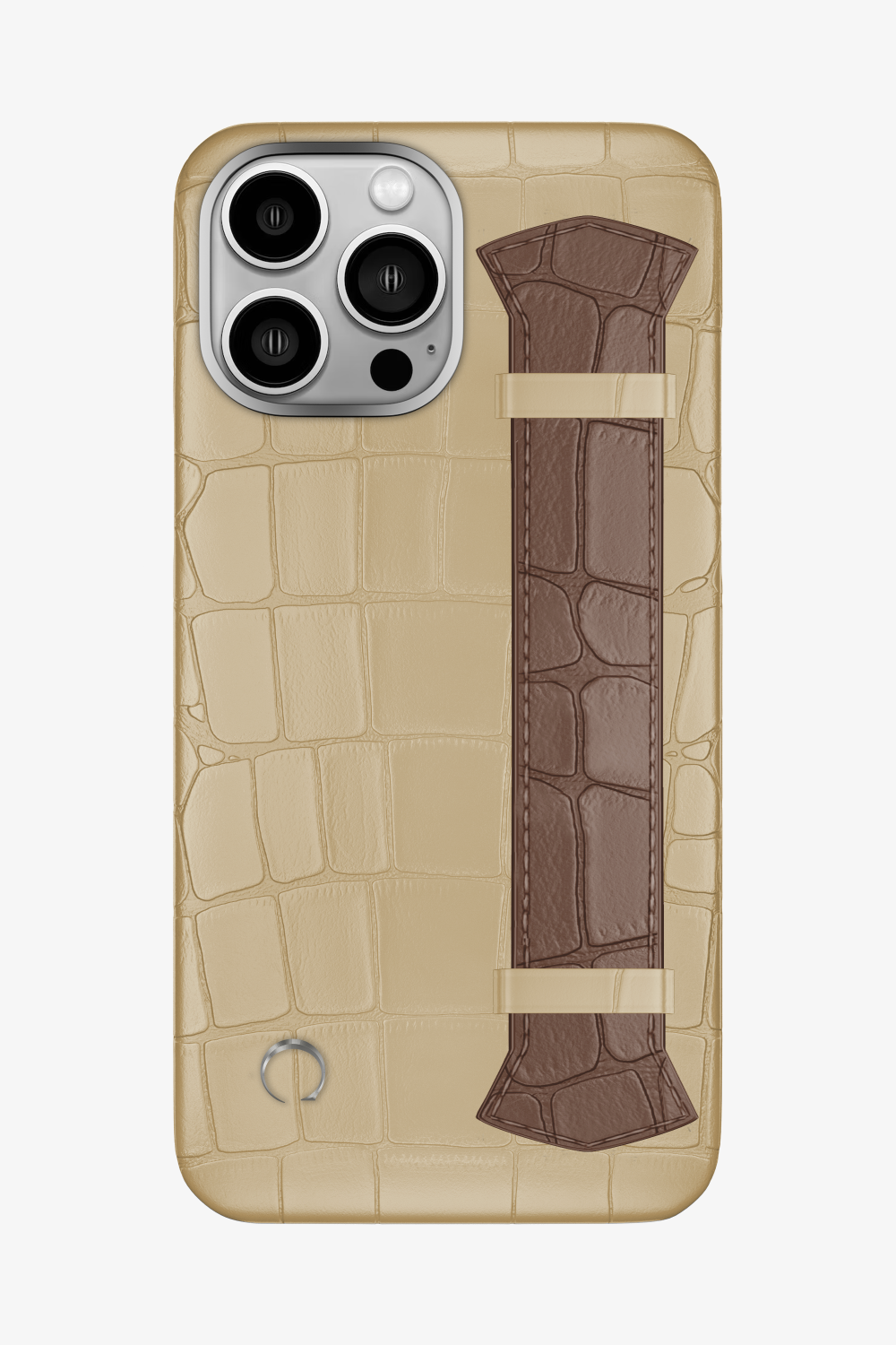 Majestic Alligator Strap Case for iPhone 16 Pro Max - Vanilla / Cocoa - zollofrance