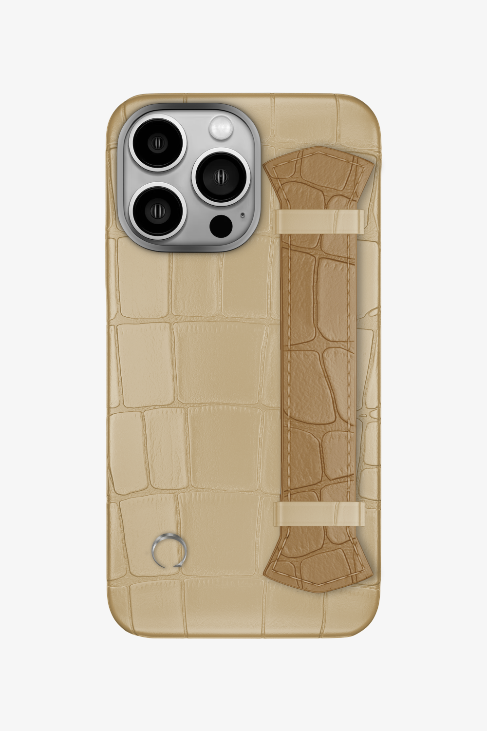 Majestic Alligator Strap Case for iPhone 16 Pro - Vanilla / Latte - zollofrance