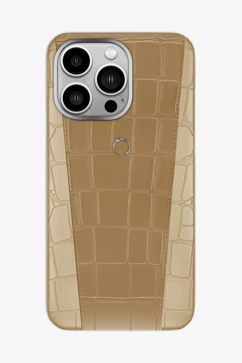 Two-tone Alligator Case for iPhone 16 Pro Max - Vanilla / Latte - zollofrance