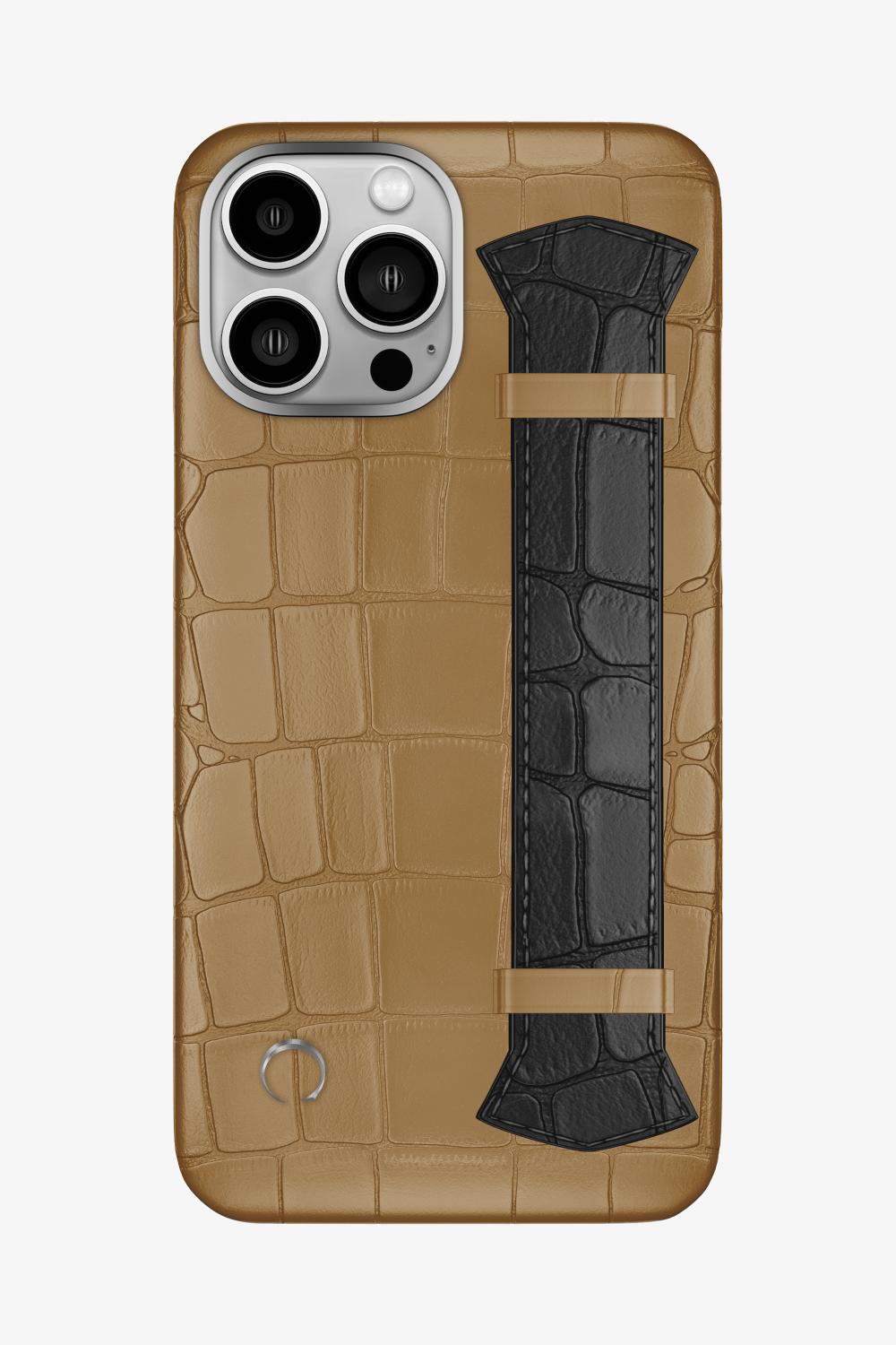 Majestic Alligator Strap Case for iPhone 16 Pro Max - Latte / Black - zollofrance