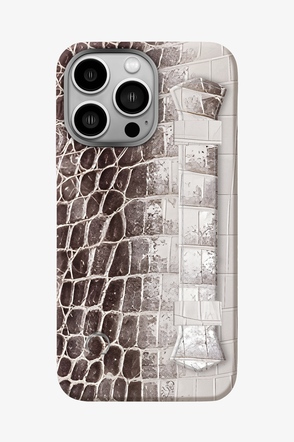 Himalayan Alligator Double Headed Strap Case for iPhone 16 Series - Stainless Steel / 16 Pro Max - zollofrance