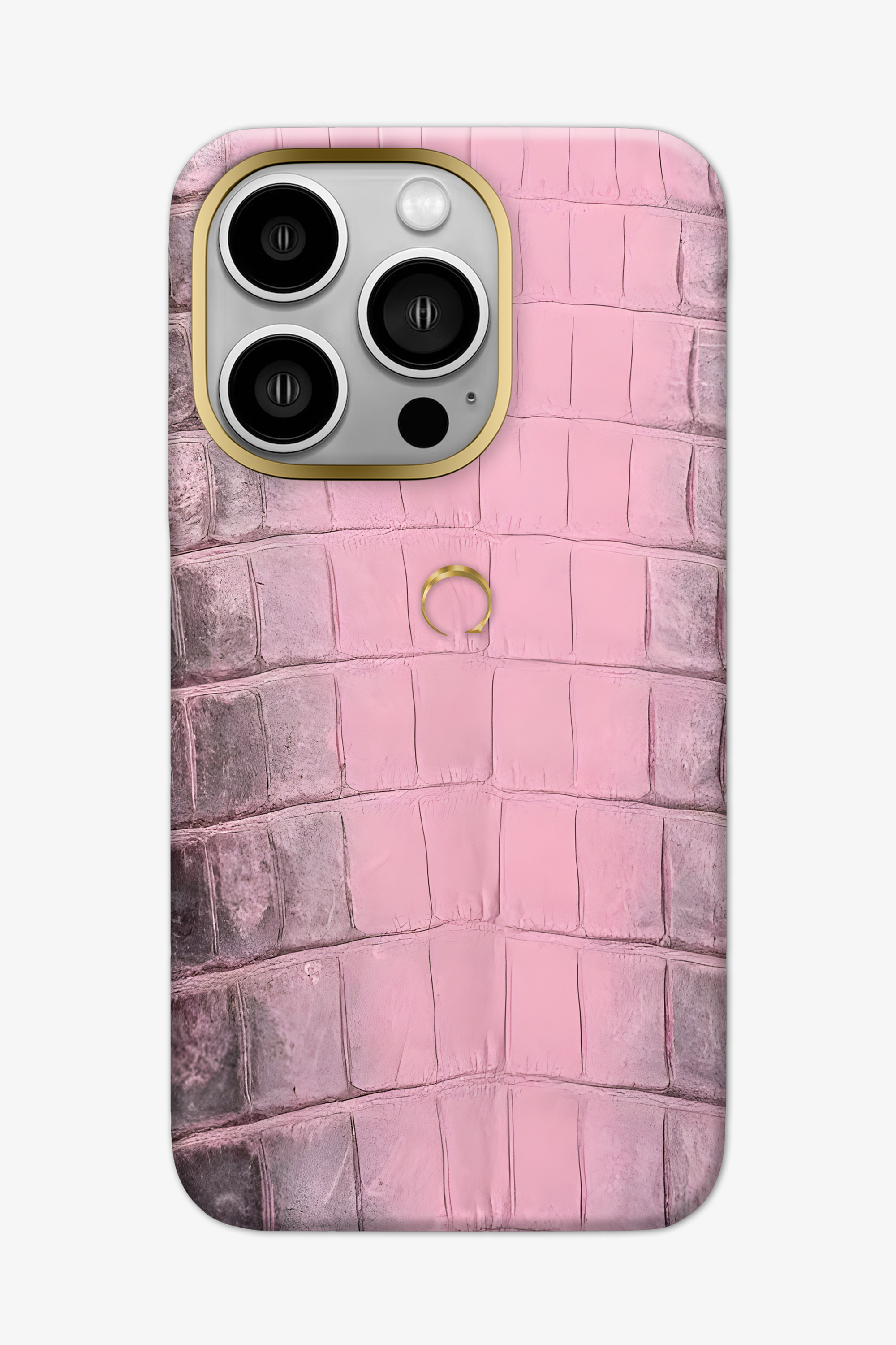 Blush Pink Himalayan Alligator Case for iPhone 16 Pro Max - Gold / Blush Pink - zollofrance