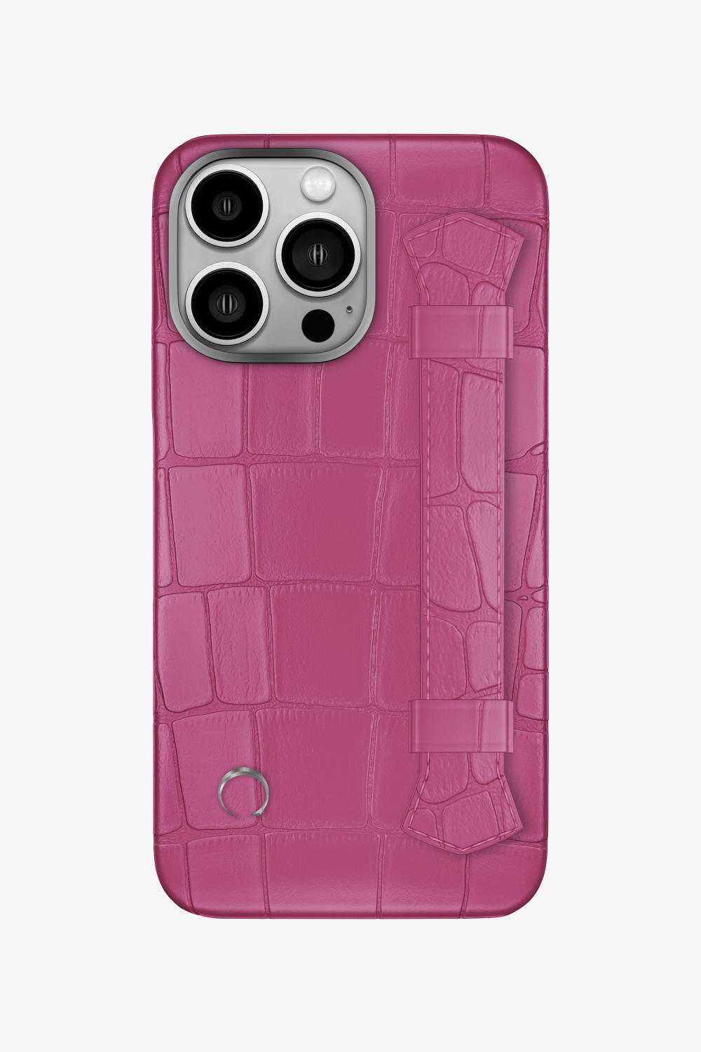 Double Headed Alligator Strap Case for iPhone 16 Pro - Pink Fuchsia / Pink Fuchsia - zollofrance