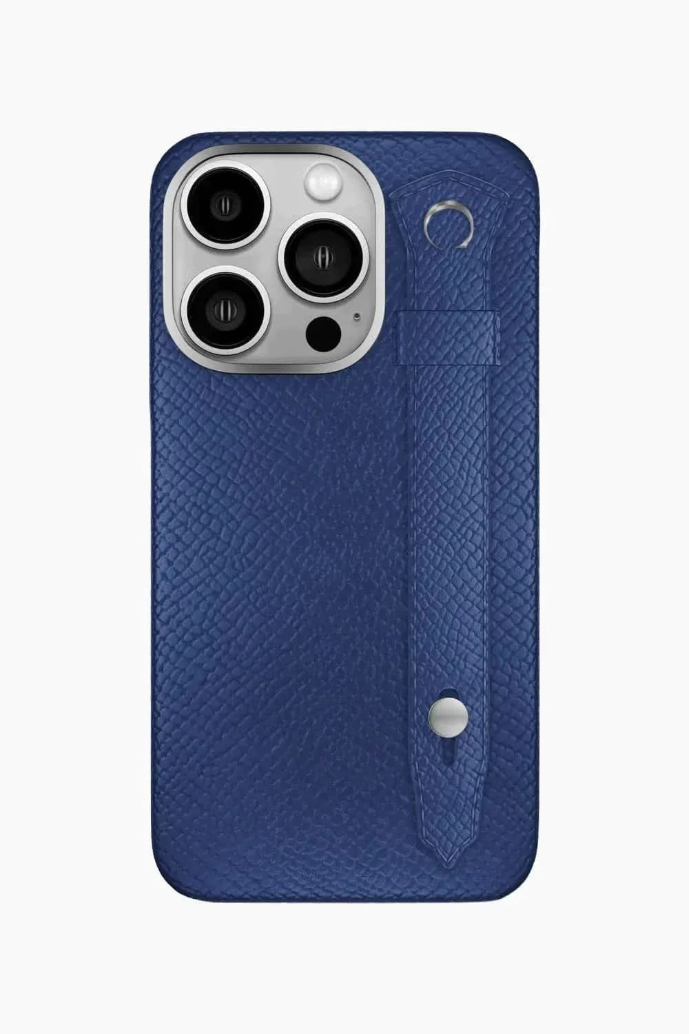 Calfskin Strap Case for iPhone 16 Pro - Navy Blue / Navy Blue - zollofrance