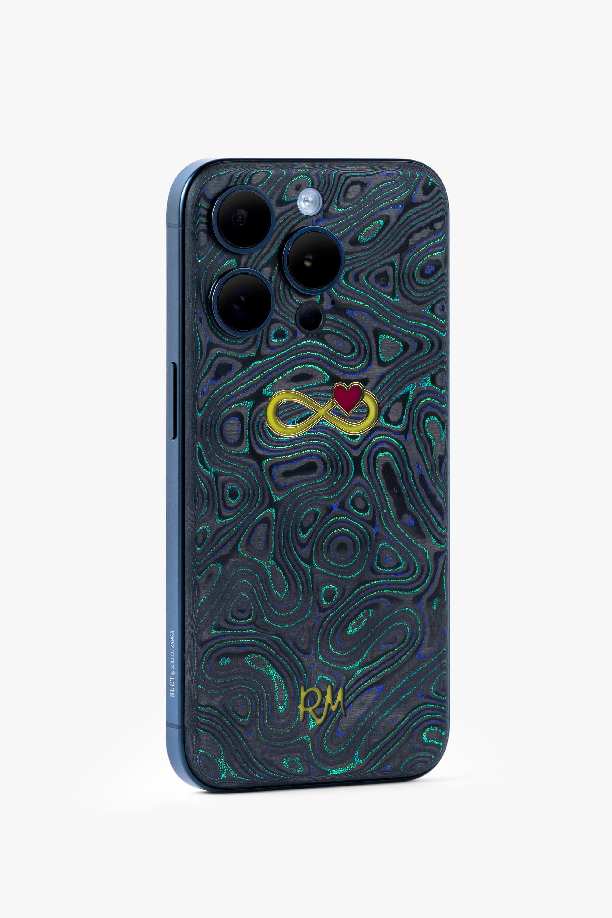 Malachite Infinity Carbon Fiber iPhone 15 Pro - Malachite Infinity Carbon Fiber iPhone 15 Pro - zollofrance