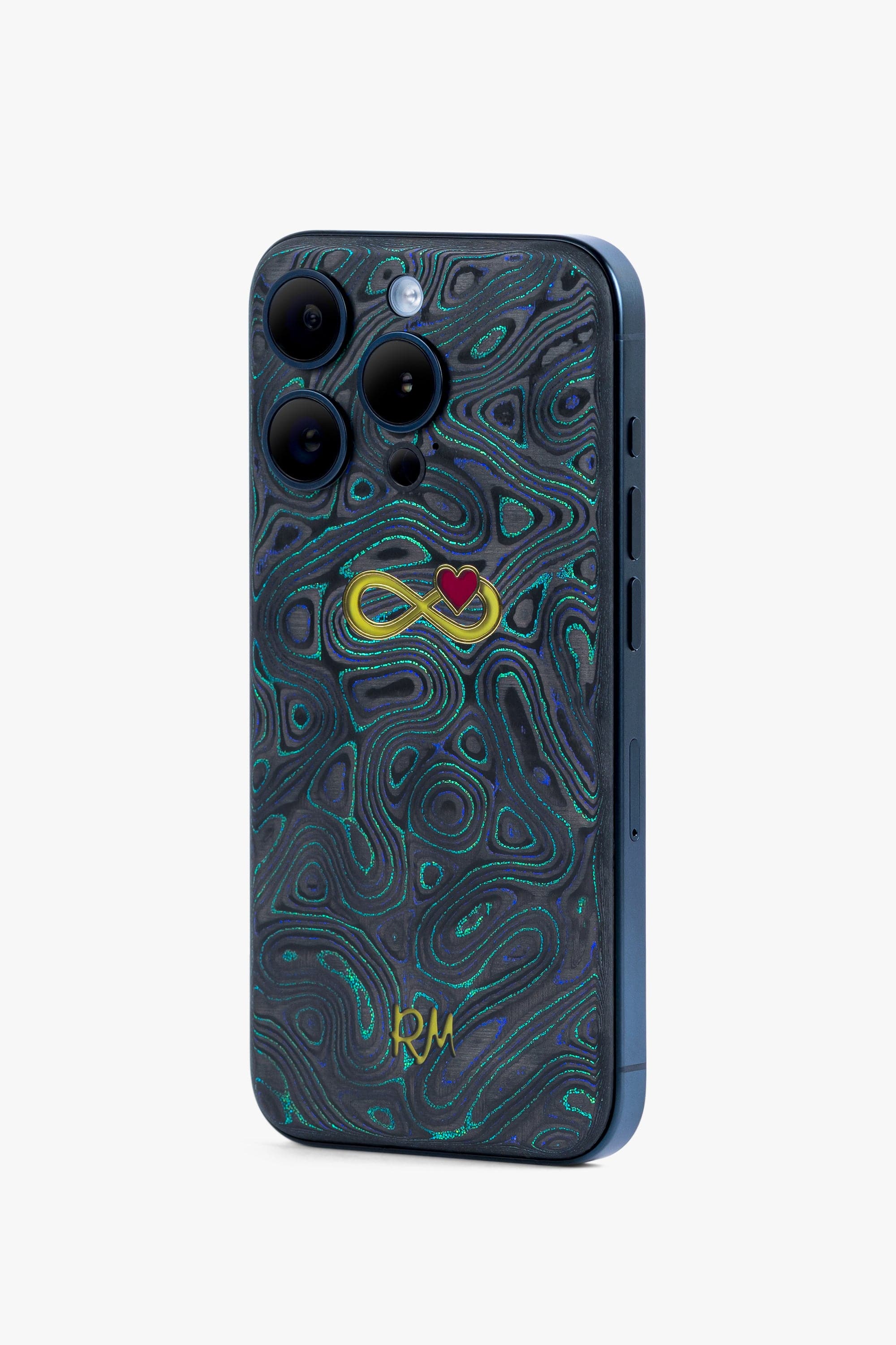 Malachite Infinity Carbon Fiber iPhone 15 Pro - Malachite Infinity Carbon Fiber iPhone 15 Pro - zollofrance