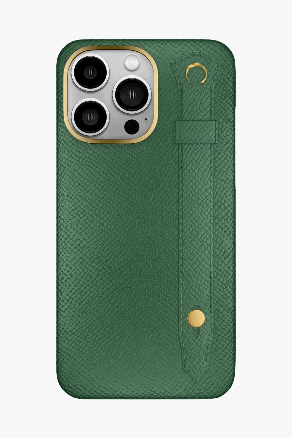 Calfskin Strap Case for iPhone 16 Pro Max - Green Sapin / Green Sapin - zollofrance