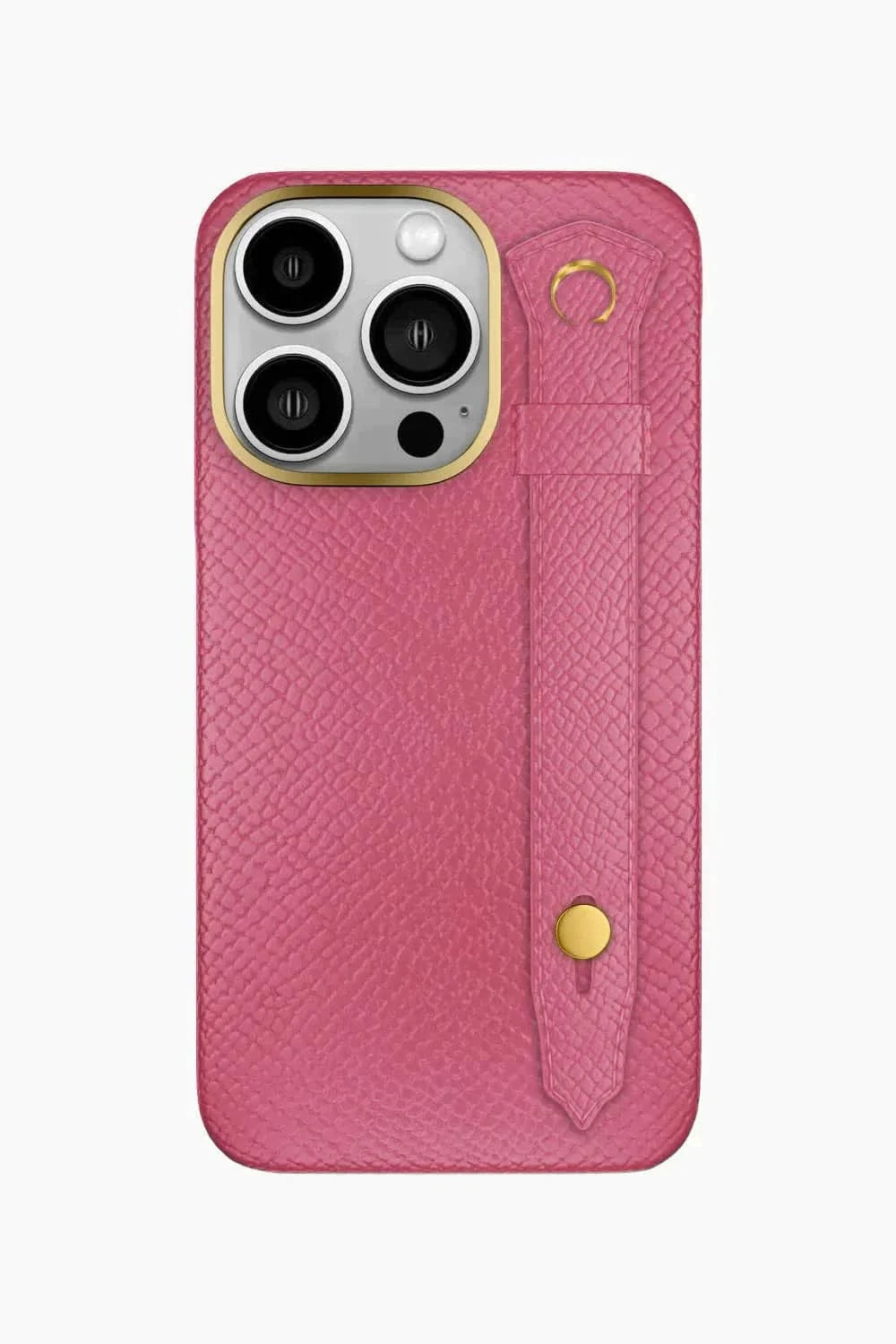 Calfskin Strap Case for iPhone 16 Pro - Pink / Pink - zollofrance