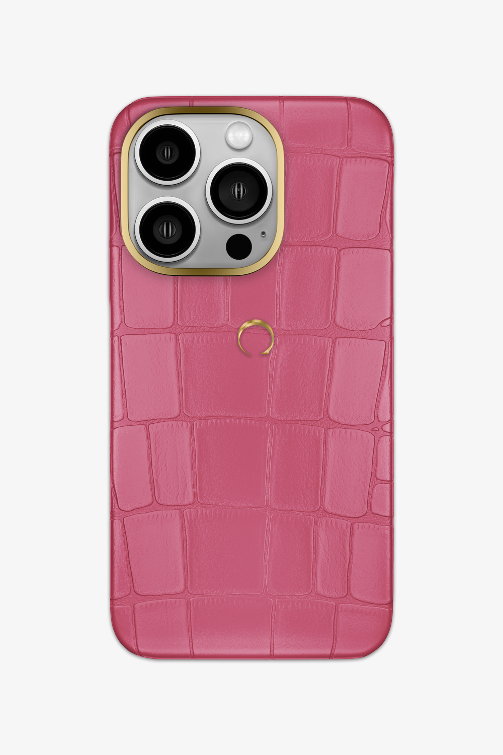 Alligator Case for iPhone 16 Pro - Gold / Pink - zollofrance