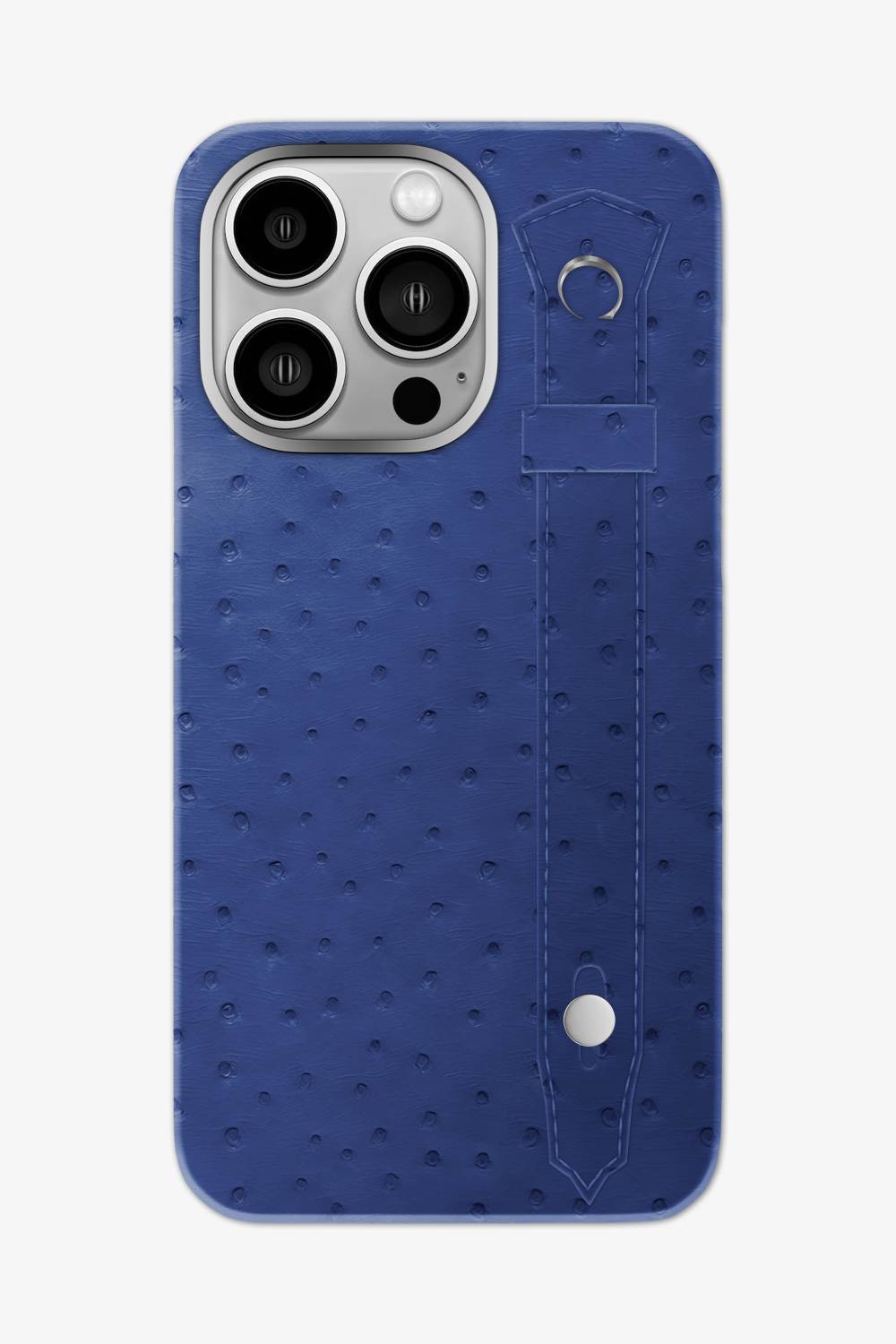 Ostrich Strap Case for iPhone 16 Pro Max - Navy Blue / Navy Blue - zollofrance