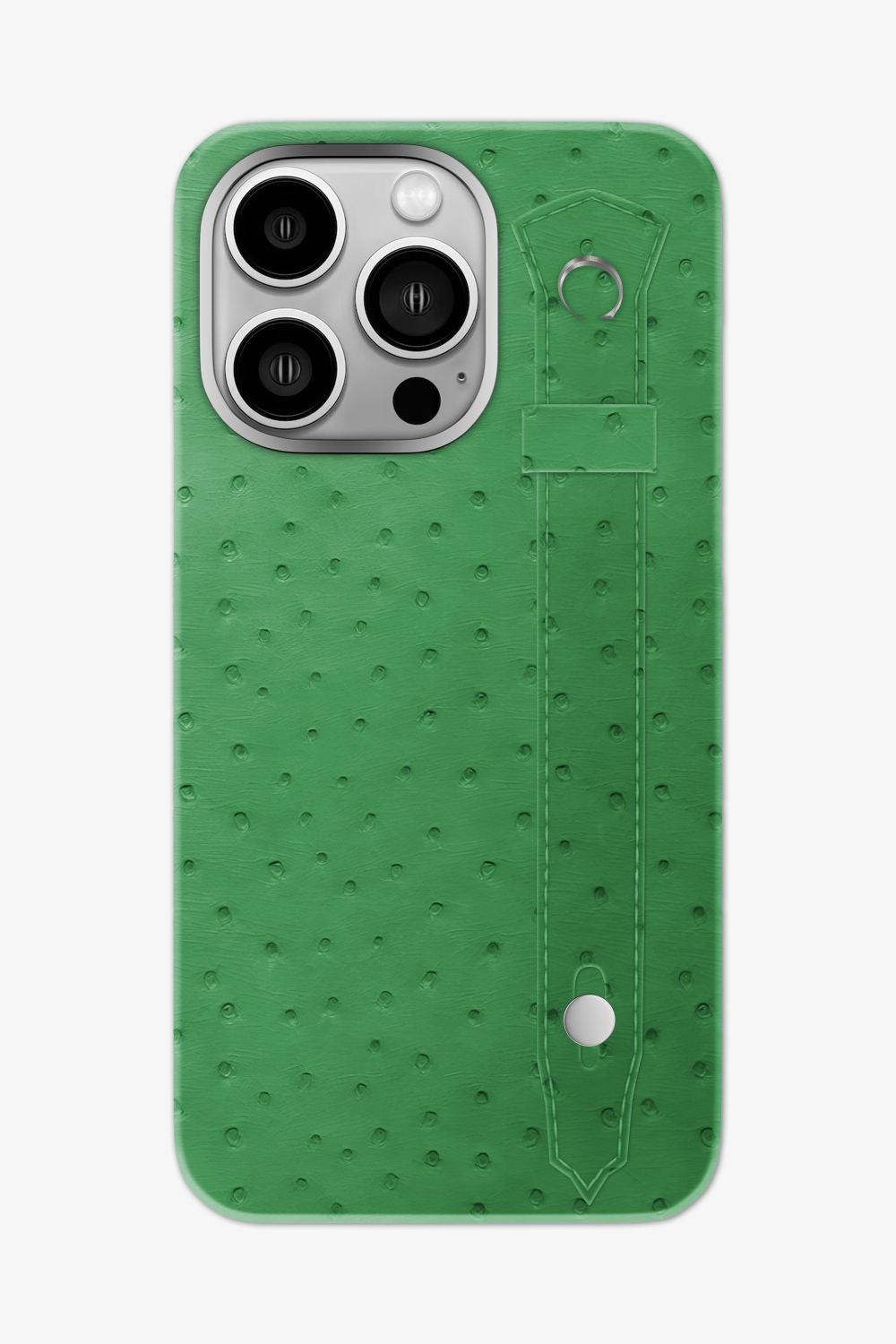 Ostrich Strap Case for iPhone 16 Pro Max - Green Emerald / Green Emerald - zollofrance