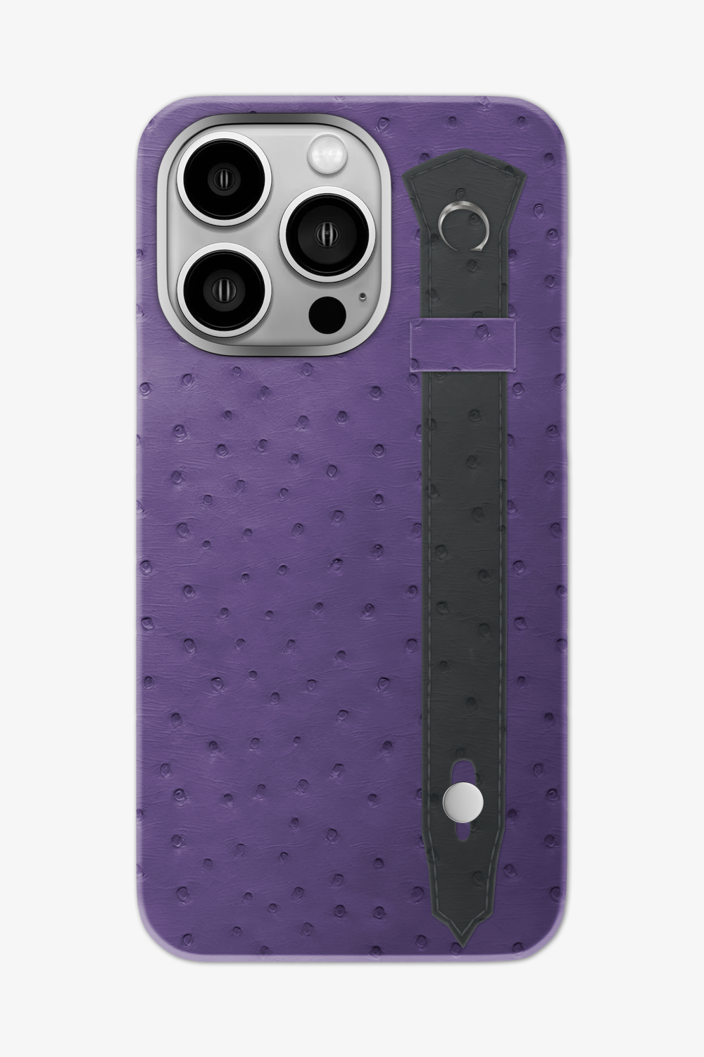 Ostrich Strap Case for iPhone 16 Pro Max - Purple / Grey Anthracite - zollofrance