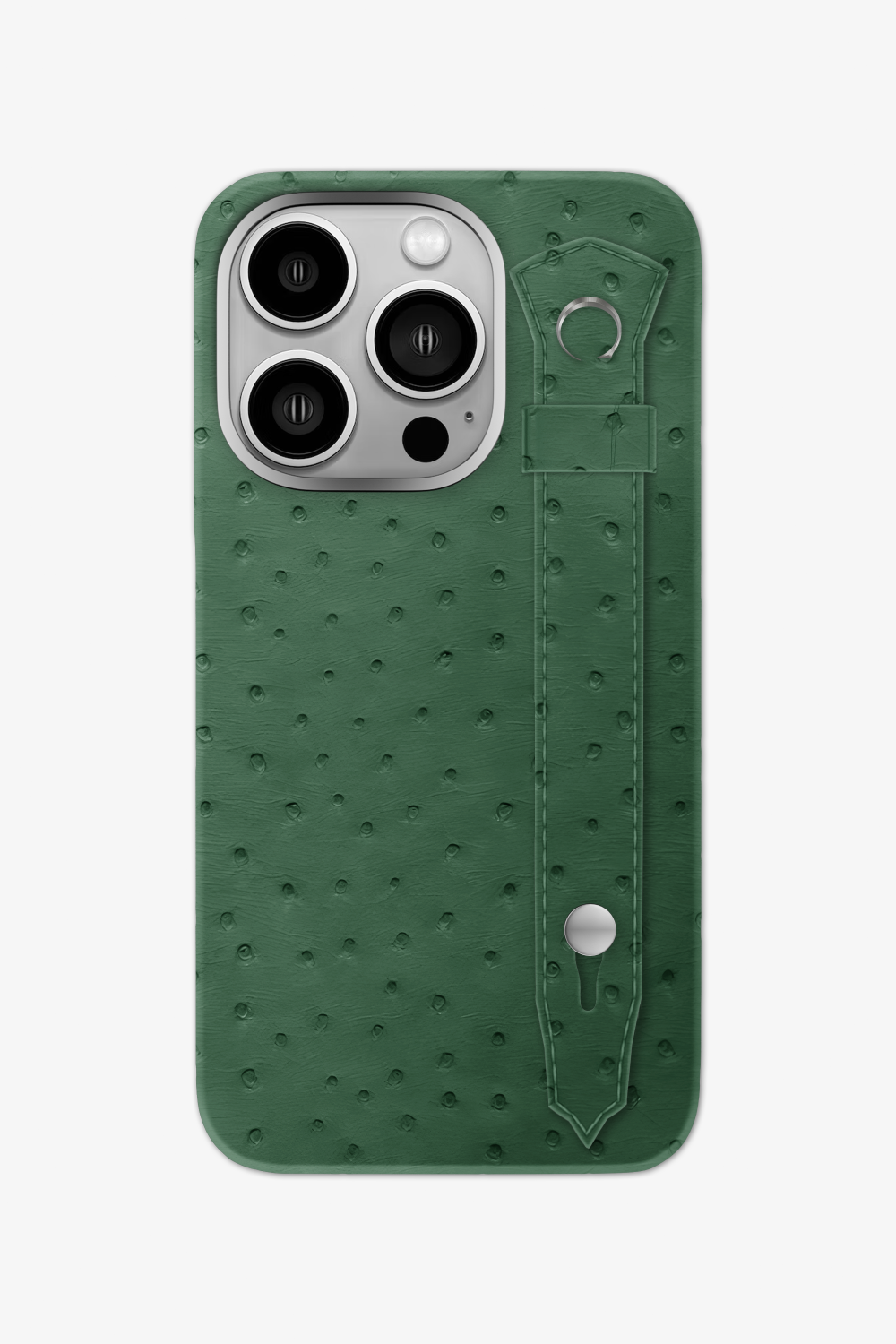 Ostrich Strap Case for iPhone 16 Pro - Green Sapin / Green Sapin - zollofrance