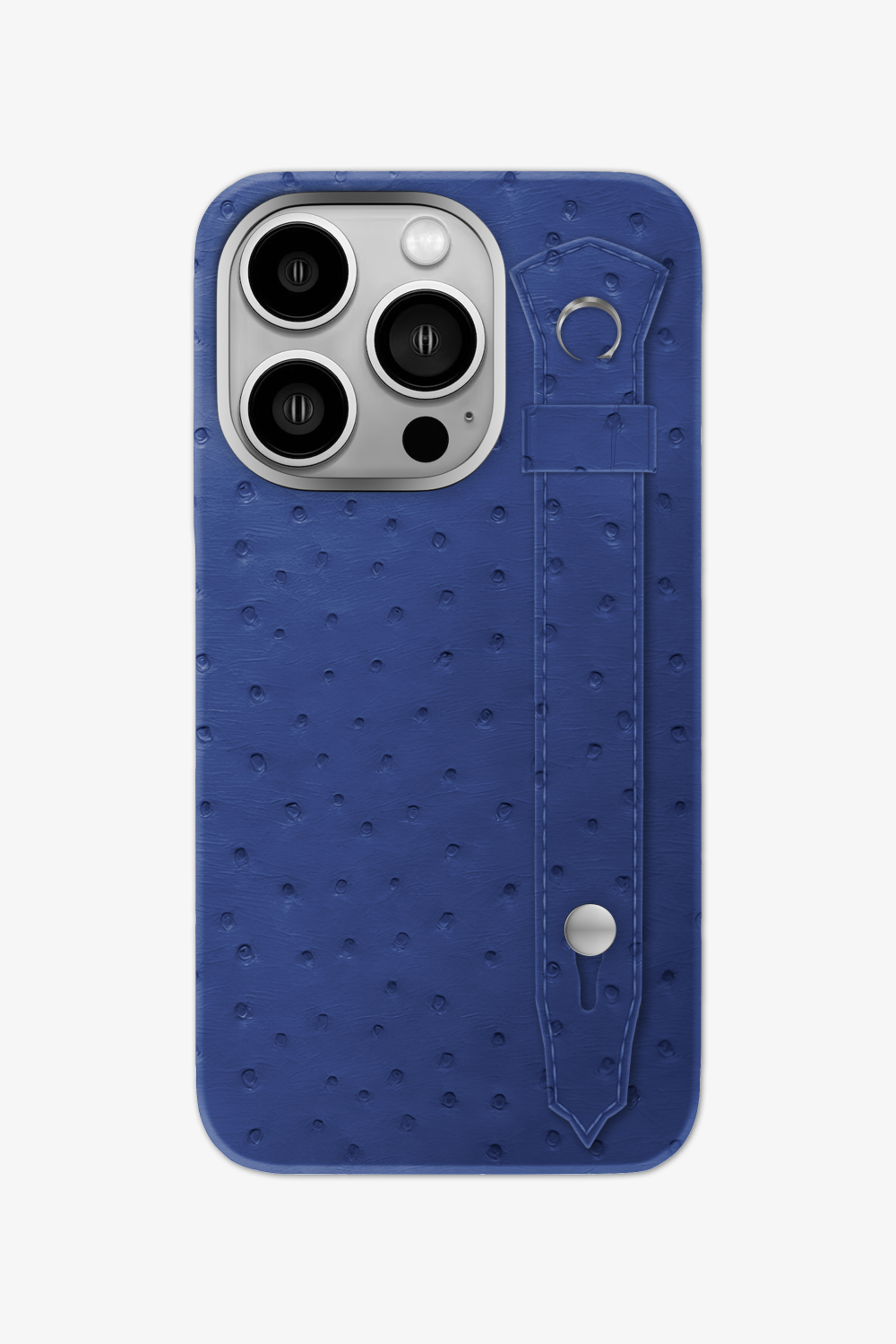 Ostrich Strap Case for iPhone 16 Pro - Navy Blue / Navy Blue - zollofrance